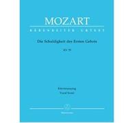 Partitions classique BARENREITER MOZART W.A. - DIE SCHULDIGKEIT DES ERSTEN GEBOTS KV 35 - CHANT, PIANO Choeur et ensemble vocal