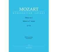 Partitions classique BARENREITER MOZART W.A. - MESSE EN DO MAJEUR KV 258 - REDUCTION CHANT, PIANO Choeur et ensemble vocal G