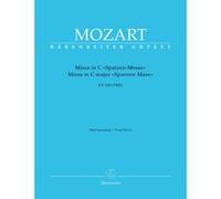 Partitions classique BARENREITER MOZART W.A. - MESSE EN DO MAJEUR SPARROW MASS KV 220 (196B) - REDUCTION CHANT, PIANO Choeur et ensemble vocal G