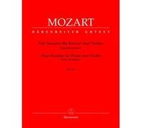 Partitions classique BARENREITER MOZART W.A. - VIER SONATEN, JUGENDSONATEN I KV 6-9 - VIOLON, PIANO Violon