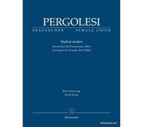 Partitions classique BARENREITER PERGOLESE G.B. - STABAT MATER - FEMALE CHOIR SMA - VOCAL SCORE Choeur et ensemble vocal G