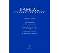 Partitions classique BARENREITER RAMEAU J.P. - PIECES DE CLAVECIN EDITION INTEGRALE VOL.1 Piano G