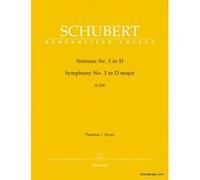 Partitions classique BARENREITER SCHUBERT F. - SINFONIE N° 3 D-DUR D 200 - CONDUCTEUR Grand format