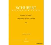 Partitions classique BARENREITER SCHUBERT F. - SINFONIE NR 1 D-DUR D 82 - CONDUCTEUR Grand format