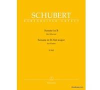 Partitions classique BARENREITER SCHUBERT F. - SONATE IN B D960 - PIANO Piano G