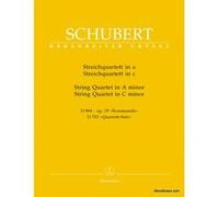 Partitions classique BARENREITER SCHUBERT F. - STRING QUARTET IN A, STRING QUARTET IN C Musique de chambre