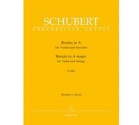 Partitions classique BARENREITER SCHUBERT FRANZ - RONDO FOR VIOLIN AND STRINGS IN A MAJOR D 438 - SCORE Grand format G