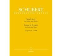 Partitions Classique Barenreiter Schubert Franz - Sonata For Violin & Piano A Major Op. Post. 162 D 574 Violon