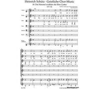 Partitions Classique Barenreiter Schutz H. - Die Himmel Erzahlen Die Ehre Gottes Swv 386 Choeur Et Ensemble Vocal
