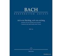Partitions classique BARENREITER TASCHENPARTITUREN BACH J.S. - ACH WIE FLUCHTIG, ACH WIE NICHTIG, BWV 26 - CONDUCTEUR POCHE Choeur et ensemble vocal