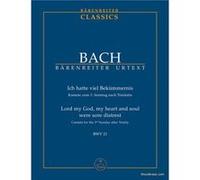 Partitions classique BARENREITER TASCHENPARTITUREN BACH J.S - ICH HATTE VIEL BEKUMMERNIS BWV 21 - CONDUCTEUR POCHE Voix solo, piano