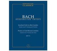 Partitions classique BARENREITER TASCHENPARTITUREN BACH J.S - JAUCHZET GOTT IN ALLEN LANDEN BWV 51 - CONDUCTEUR POCHE Format poche