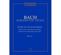 Partitions classique BARENREITER TASCHENPARTITUREN BACH J.S. - WACHET AUF, RUFT UNS DIE STIMME BWV 140 - CONDUCTEUR POCHE Format poche