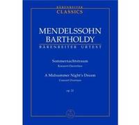 Partitions classique BARENREITER TASCHENPARTITUREN MENDELSSOHN BARTHOLDY F. - SONGE D'UNE NUIT D'ETE OP.21, OUVERTURE - CONDUCTEUR POCHE Format poche G