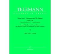 Partitions classique BARENREITER TELEMANN G.P. - NOUVEAUX QUATUORS EN 6 SUITES PARIS QUARTETS VOL.2 - FLUTE, VIOLON, VIOLE DE GAMBE Musique de chambre G