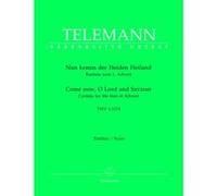 Partitions classique BARENREITER TELEMANN G.P. - NUN KOMMT DER HEIDEN HEILAND, TVWV 1:1174 - CONDUCTEUR Grand format