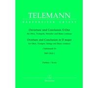 Partitions classique BARENREITER TELEMANN G.P. - OUVERTURE ET CONCLUSION EN RE MAJEUR TWV 55:D1 - CONDUCTEUR Grand format
