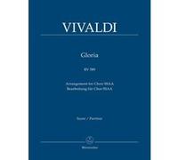 Partitions classique BARENREITER VIVALDI A. - GLORIA RV 589 - SCORE Grand format