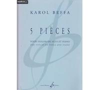 Partitions classique BILLAUDOT BEFFA KAROL - 5 PIECES - VIOLON, PIANO Violon G