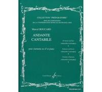 Partitions classique BILLAUDOT BOUCARD M. - ANDANTE CANTABILE - CLARINETTE ET PIANO Clarinette