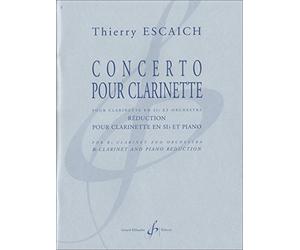 Partitions classique BILLAUDOT ESCAICH THIERRY - CONCERTO POUR CLARINETTE Clarinette