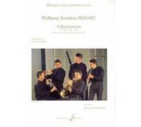 Partitions classique BILLAUDOT MOZART WOLFGANG AMADEUS - 3 DIVERTIMENTI - KV 213-240-252 - QUINTETTES A VENT Musique de chambre G