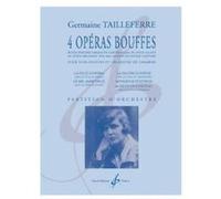 Partitions classique BILLAUDOT TAILLEFERRE GERMAINE - 4 OPERAS BOUFFES - CONDUCTEUR Grand format