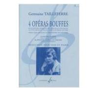 Partitions classique BILLAUDOT TAILLEFERRE GERMAINE - 4 OPERAS BOUFFES VOLUME 2 LA PAUVRE EUGENIE - M. PETITPOIS ACHETE UN CHÂTEAU Orchestre G