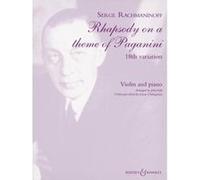 Partitions classique BOOSEY & HAWKES RACHMANINOFF SERGEI WASSILJEWITSCH - RHAPSODY ON A THEME OF PAGANINI - VIOLIN AND PIANO Violon