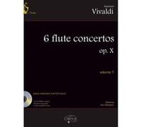 Partitions classique CARISCH VIVALDI ANTONIO - 6 FLUTE CONCERTOS OP.X VOL.1 + CD - FLUTE Flûte traversière G