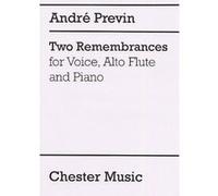 Partitions classique CHESTER MUSIC TWO REMEMBRANCES FOR VOICE, ALTO FLUTE AND PIANO - VOICE Choeur et ensemble vocal