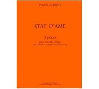 Partitions Classique Combre Alberti Freddy - Etat D'Ame (3 Pieces) - Grande Harpe Ou Harpe A Simple Mouvement Autres Cordes Pincées