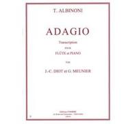 Partitions Classique Combre Albinoni Tomaso - Adagio - Flute Et Piano Flûte Traversière G