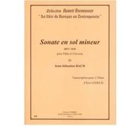 Partitions Classique Combre Bach Johann Sebastian - Sonate En Sol Min. Bwv1020 - Transcription Pour 2 Flutes Flûte Traversière