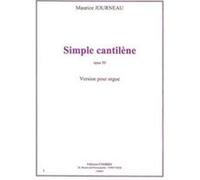 Partitions Classique Combre Journeau Maurice - Simple Cantilene Op.50 - Orgue Orgue G