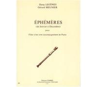 Partitions classique COMBRE LECENES DANY / MEUNIER GERARD - EPHEMERES : JANVIER A DECEMBRE - FLUTE A BEC ET PIANO Flûte à bec G