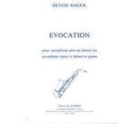 Partitions Classique Combre Roger Denise - Evocation - Saxophone Alto Ou Tenor Et Piano Saxophone G