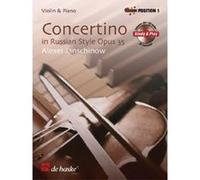 Partitions classique DEHASKE JANSCHINOW ALEXEI - CONCERTINO IN RUSSIAN STYLE OP.35 + CD - VIOLON Violon G