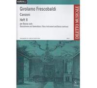 Partitions classique DOBLINGER FRESCOBALDI CANZONI PER BASSO SOLO (BASSSTIMME UND GENERALBASS), HEFT 2 Viole de gambe G