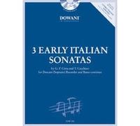 Partitions classique Dowani 3 EARLY ITALIAN SONATAS - FLUTE A BEC SOPRANO, BC Flûte à bec
