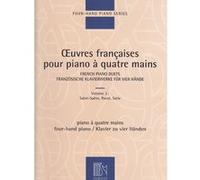 Partitions classique DURAND OEUVRES FRANÇAISES POUR PIANO A 4 MAINS VOL.2: SAINT-SAENS, RAVEL, SATIE Piano G