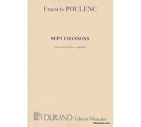 Partitions classique DURAND POULENC F. - SEPT CHANSONS - CHOEUR Choeur et ensemble vocal G