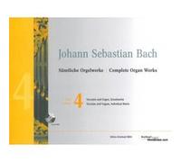 Partitions classique EDITION BREITKOPF BACH J.S. - COMPLETE ORGAN WORKS VOL.4 - TOCCATAS AND FUGUES / INDIVIDUAL WORKS + CD-ROM Orgue