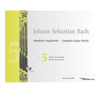 Partitions classique EDITION BREITKOPF BACH J.S. - COMPLETE ORGAN WORKS VOL.5 - SONATAS, TRIOS, CONCERTOS + CD-ROM Orgue G