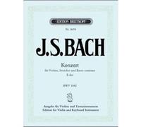 Partitions classique EDITION BREITKOPF BACH J.S. - CONCERTO POUR VIOLON EN MI MAJEUR BWV 1042 (AVEC FAC-SIMILE) - VIOLON, PIANO Violon