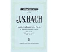 Partitions classique EDITION BREITKOPF BACH J.S. - GEISTL. LIEDER UND ARIEN TIEF - TENOR, PIANO Ténor, piano