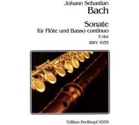 Partitions classique EDITION BREITKOPF BACH J.S. - SONATE E-DUR BWV 1035 - FLUTE, BASSE CONTINUE Flûte traversière G