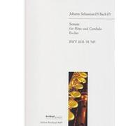 Partitions classique EDITION BREITKOPF BACH J.S. - SONATE ES-DUR BWV 1031 - FLUTE, CLAVECIN Flûte traversière G