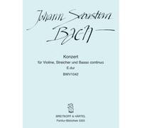 Partitions classique EDITION BREITKOPF BACH JOHANN SEBASTIAN - VIOLINKONZERT E-DUR BWV 1042 - VIOLIN, STRINGS, BASSO CONTINUO Ensemble à cordes G
