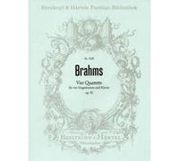 Partitions classique EDITION BREITKOPF BRAHMS J. - 4 QUATUORS OP. 92 4 VOIX - VOIX, CONDUCTEUR Grand format G